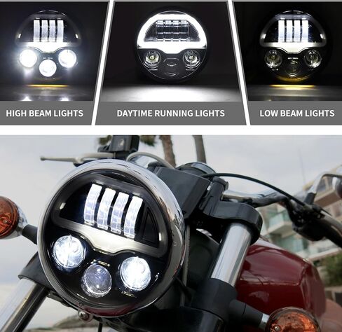 مصباح أمامي LED لدراجة نارية Polaris الهندية، مصباح أمامي LED مع شعاع DRL عالي ومنخفض للكشافة، والكشافة بوبر، والكشافة المارقة، والكشافة الستين نماذج والمزيد 2015-2024 (استبدال #2882517) in Saudi Arabia