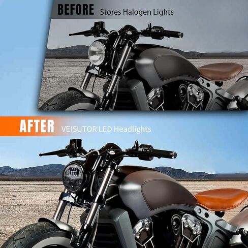 مصباح أمامي LED لدراجة نارية Polaris الهندية، مصباح أمامي LED مع شعاع DRL عالي ومنخفض للكشافة، والكشافة بوبر، والكشافة المارقة، والكشافة الستين نماذج والمزيد 2015-2024 (استبدال #2882517) in Saudi Arabia
