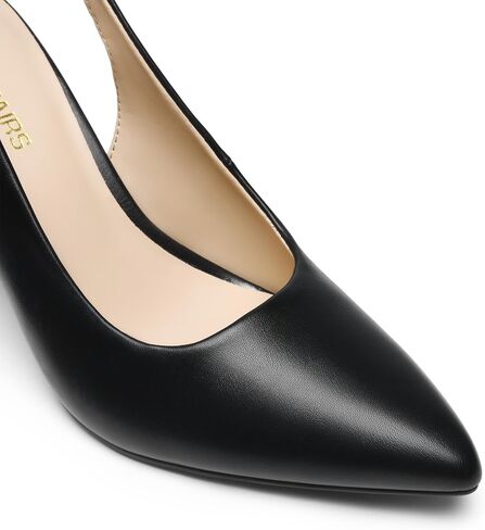 DREAM PAIRS Womens Slingback Heels Chunky Block Heels Pointed Toe Closed Toe Pumps Comfortable Work Office Business Shoes in Saudi Arabia