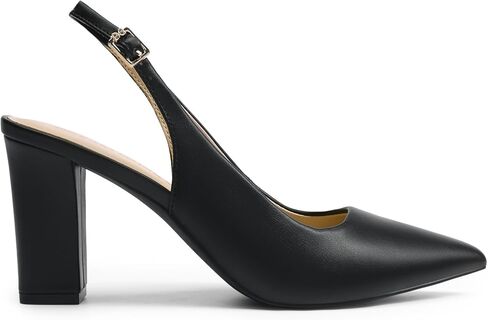 DREAM PAIRS Womens Slingback Heels Chunky Block Heels Pointed Toe Closed Toe Pumps Comfortable Work Office Business Shoes in Saudi Arabia