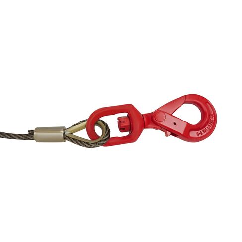 9/16" x 100' Heavy-Duty Wire Rope Steel Core Winch Cable with Self Locking Swivel Hook, Cable Rope Wrecker Tow |Towing Cable, 17637 lbs Breaking Strength (9/16" x 100' - Yellow Hook) in Saudi Arabia
