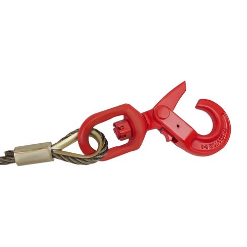 9/16" x 100' Heavy-Duty Wire Rope Steel Core Winch Cable with Self Locking Swivel Hook, Cable Rope Wrecker Tow |Towing Cable, 17637 lbs Breaking Strength (9/16" x 100' - Yellow Hook) in Saudi Arabia