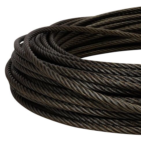 9/16" x 100' Heavy-Duty Wire Rope Steel Core Winch Cable with Self Locking Swivel Hook, Cable Rope Wrecker Tow |Towing Cable, 17637 lbs Breaking Strength (9/16" x 100' - Yellow Hook) in Saudi Arabia