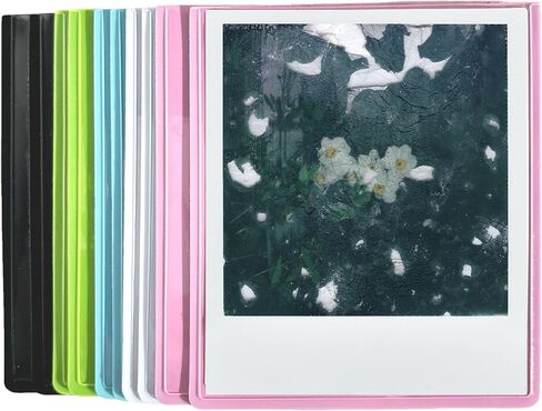 NONS Magnetic Photo Frame for Instant Film Wide, Sqaure, Polaroid 600, i-Type, POP Films, SQ - 10 Pcs Fridge Locker Photo Sleeves (Color, Square) in Saudi Arabia