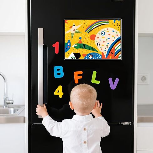 Tobeelec 2 Pcs Acrylic Magnetic Photo Frame for Fridge Large Magnetic Picture Frames Clear Magnetic Acrylic Frame for Locker Cubicle Display Children Artworks and Schedules (8.5 x 11 Inch) in Saudi Arabia