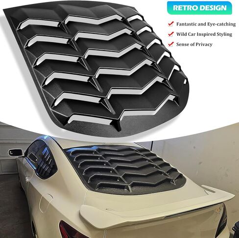 Bonbo Rear Window Louver for Hyundai Genesis Coupe 2010 2011 2012 2013 2014 2015 2016 Matte Black Rear Windshield Sun Shade Cover ABS Custom Fit in Saudi Arabia