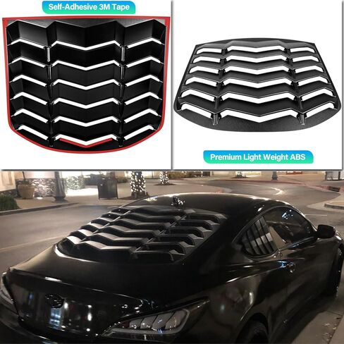 Bonbo Rear Window Louver for Hyundai Genesis Coupe 2010 2011 2012 2013 2014 2015 2016 Matte Black Rear Windshield Sun Shade Cover ABS Custom Fit in Saudi Arabia