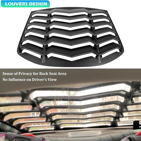 Bonbo Rear Window Louver for Hyundai Genesis Coupe 2010 2011 2012 2013 2014 2015 2016 Matte Black Rear Windshield Sun Shade Cover ABS Custom Fit in Saudi Arabia