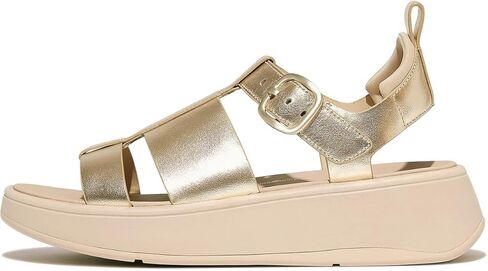 FitFlop Womens Metallic Leather Fisherman Sandals Gold 10 Medium (B,M) in Saudi Arabia
