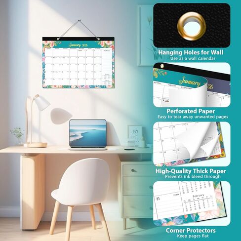 2026 Desk Calendar， Personal Desk Planner for Teacher Family School Office Supplies in Kuwait