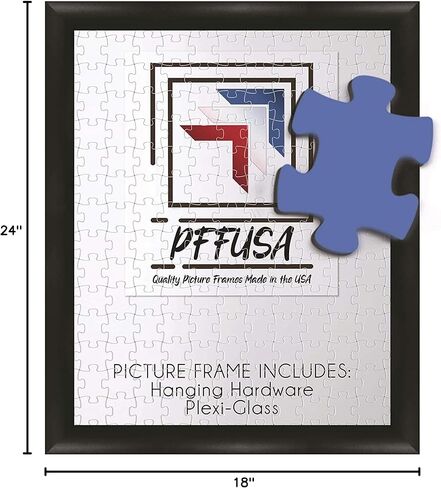 إطار أحجية PFFO مقاس 18×24 لألغاز الصور المقطوعة، إطار صورة أسود لديكور الحائط الحديث أو التقليدي in Kuwait