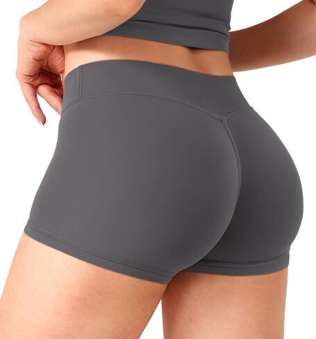 YEOREO Women's Low Rise Biker Shorts 2.5" No Front Seam Zahida Workout Volleyball Gym Yoga Booty Shorts in Saudi Arabia