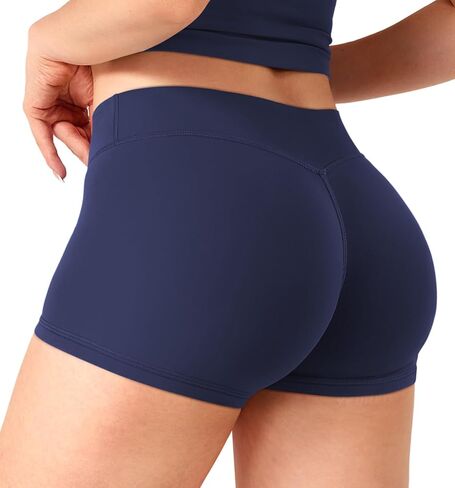 YEOREO Women's Low Rise Biker Shorts 2.5" No Front Seam Zahida Workout Volleyball Gym Yoga Booty Shorts in Saudi Arabia