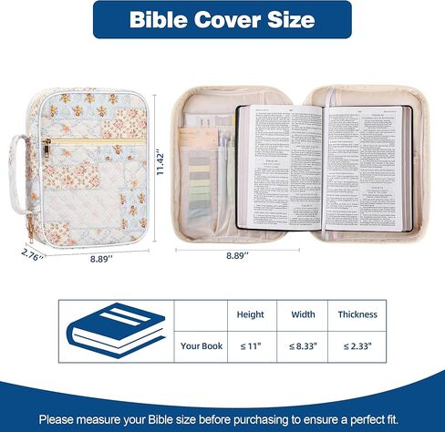 عبوتان من حافظة الكتاب المقدس للنساء مع مجموعة لوازم الدراسة، وحقائب كبيرة مبطنة للكتاب المقدس ومنظم بمقبض، هدايا مسيحية مثالية in Kuwait