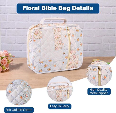 عبوتان من حافظة الكتاب المقدس للنساء مع مجموعة لوازم الدراسة، وحقائب كبيرة مبطنة للكتاب المقدس ومنظم بمقبض، هدايا مسيحية مثالية in Kuwait