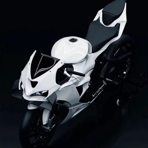 MOEXEXEX لـ ZX-6R ZX 6R zx6r 2026 2025 2024 ملحقات جديدة للدراجة النارية طقم سبويلر أمامي للدراجة النارية Fairing Downforce Naked Front Spoiler Wingtip Aerodynamic Wing (أسود غير لامع) in Kuwait