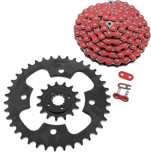 Chain & Sprocket Set for Polaris Predator 500 2003-2007 Red Non O-Ring 15/38 94L in Saudi Arabia