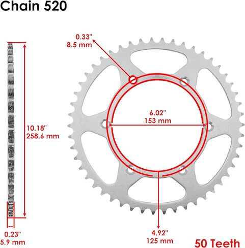 كالتريك بلاك محرك سلسلة ومجموعة ضرس متوافقة مع كاواساكي Klx300 Klx300R 1997-2002 in Kuwait
