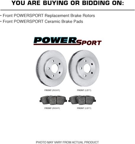 طقم الفرامل الأمامية والدوارات PowerSport |وسادات الفرامل الأمامية| دوارات ومنصات الفرامل| وسادات الفرامل والدوارات المصنوعة من السيراميك - BLBF.65048.02 in Saudi Arabia