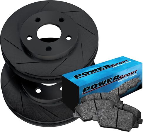 Power Sport PowerSport Front Brakes and Rotors Kit |Front Brake Pads| Brake Rotors and Pads| Ceramic Brake Pads and Rotors - BBSF.66081.02 in Saudi Arabia