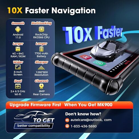 Autel MaxiCOM MK900 Bidirectional Scanner: 2026 Up of MaxiCheck MX808S MK808S, Work as MK900-BT MK900BT MX900 OBD2 Diagnostic Tool w/ 3000+ Active Test, 40+ Service, CAN-FD&DOIP, All System, FCA 11 OS in Saudi Arabia