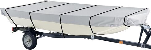 iCOVER 12ft Jon Boat Cover- Water Proof Heavy Duty TrailerableJon Boat Cover,Fits Jon Boat 12ft Long&Beam Width up to 56in, Grey Color, JB6302A in Kuwait
