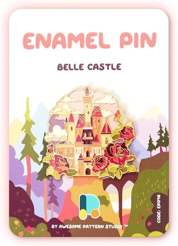 Enamel Pin - Belle Castle. Collector’s Edition, Durable & Stylish Souvenir Pin for Backpacks, Jackets, Hats, and Accessories in Saudi Arabia