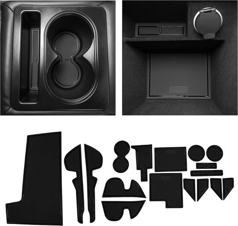 CupHolderHero Compatible with Nissan Maxima Accessories 2015-2023 Premium Custom Interior Non-Slip Anti Dust Cup Holder Inserts, Center Console Liner Mats, Door Pocket Liners 17pc Set (Red Trim) in Saudi Arabia