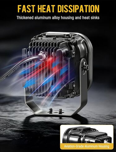 Partsam 4 بوصة 180 واط LED القرون الخفيفة مع DRL الأبيض، 26000LM على الطرق الوعرة ضوء القيادة 190 درجة واسعة النطاق بقعة شعاع الضباب خندق أضواء مكعب لشاحنة بيك اب ATV UTV، زوج in Saudi Arabia