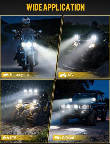 Partsam 4 بوصة 180 واط LED القرون الخفيفة مع DRL الأبيض، 26000LM على الطرق الوعرة ضوء القيادة 190 درجة واسعة النطاق بقعة شعاع الضباب خندق أضواء مكعب لشاحنة بيك اب ATV UTV، زوج in Saudi Arabia