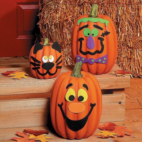 Foam Pumpkin Decorating Craft Kit -12 - Crafts for Kids and Fun Home Activities in Kuwait