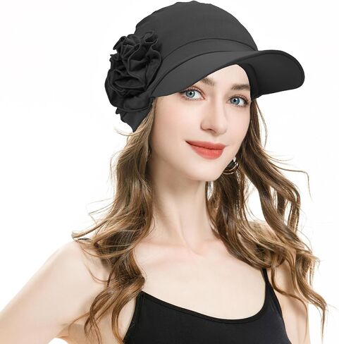ZLYC Chemo Headwear for Women Brim Visor Head Wrap Stretch Lightweight Skull Cap in Saudi Arabia