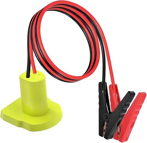 محول كابلات القفز متوافق مع بطارية Ryobi 18 فولت، مشبك التمساح 12AWG 2FT بطارية محمولة - كابل معزز للطوارئ لبدء البطاريات الميتة في السيارات والشاحنات والمركبات الخفيفة in Kuwait