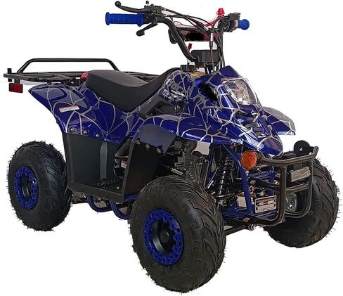 110cc ATV أربع عجلات محرك أوتوماتيكي بالكامل 4 أشواط 6 بوصة إطارات رباعية للأطفال سبايدر بلاك in Saudi Arabia