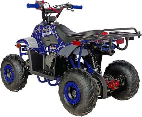 110cc ATV أربع عجلات محرك أوتوماتيكي بالكامل 4 أشواط 6 بوصة إطارات رباعية للأطفال سبايدر بلاك in Saudi Arabia