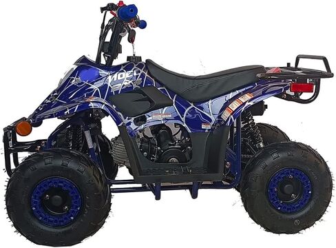 110cc ATV أربع عجلات محرك أوتوماتيكي بالكامل 4 أشواط 6 بوصة إطارات رباعية للأطفال سبايدر بلاك in Saudi Arabia
