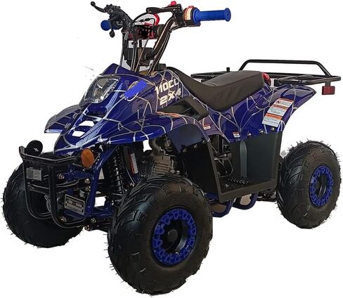 110cc ATV أربع عجلات محرك أوتوماتيكي بالكامل 4 أشواط 6 بوصة إطارات رباعية للأطفال سبايدر بلاك in Saudi Arabia