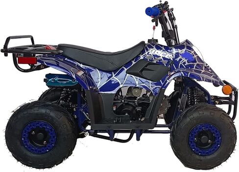 110cc ATV أربع عجلات محرك أوتوماتيكي بالكامل 4 أشواط 6 بوصة إطارات رباعية للأطفال سبايدر بلاك in Saudi Arabia