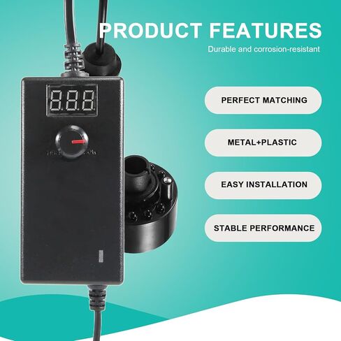 Mist Maker Fogger Water Fountain Pond Fog Machine Atomizer Air Humidifier Haloween Smoke Machine Black Us Plug in Saudi Arabia