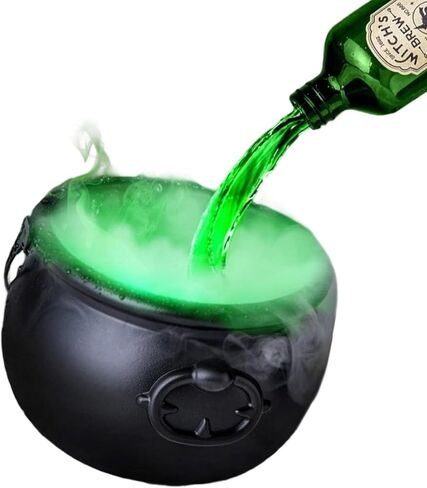 Witches Cauldron with Magics Floating Potions Bottles and Fog Diffuser Halloween Decorations Indoor Party Decorations in Saudi Arabia