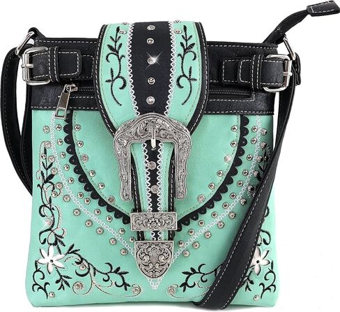 Zelris Western Floral Blossom Buckle Women Conceal Carry Crossbody Messenger in Kuwait