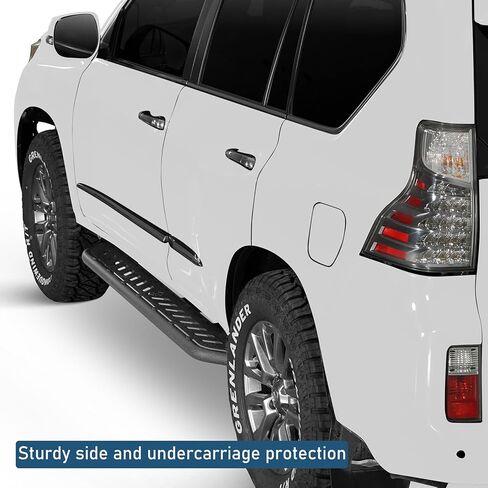 Hooke Road GX460 Running Boards Side Step Nerf Bars for 2010-2023 Lexus GX460, Steel Rock Sliders Guard with 7.5" Wide Non-Slip Foot Pedal in Saudi Arabia