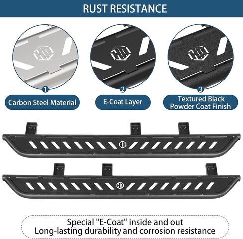 Hooke Road GX460 Running Boards Side Step Nerf Bars for 2010-2023 Lexus GX460, Steel Rock Sliders Guard with 7.5" Wide Non-Slip Foot Pedal in Saudi Arabia