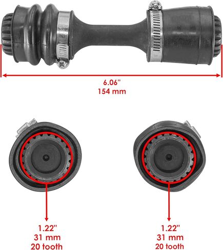 Caltric Front Differential Drive Shaft Compatible with Can-Am Outlander Max 1000 1000R 4X4 2013-2019 in Saudi Arabia