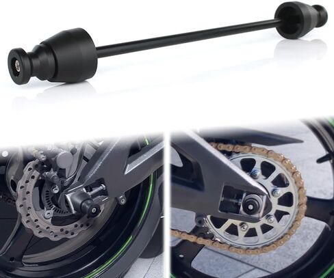 Xitomer مزلقات المحور الخلفي وبكرات الذراع المتأرجحة متوافقة مع Ninja ZX 10R Ninja ZX-10RR Ninja ZX-6R Ninja ZX-14R ZX 6R الإطار المتزلجون للدراجة النارية محور الشوكة المنزلق للحماية من التصادم in Kuwait