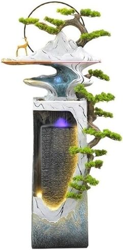 Desktop Decor, Outdoor Water Fountain Fortune-attracting Feng Shui Ornaments for Living Room Home Accessories Circulating Features Floor-Standing Fountains in Kuwait