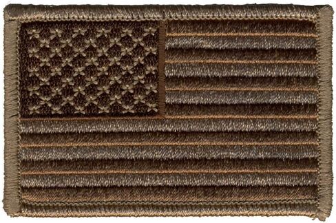 Hot Leathers PPA7031 Brown American Flag 3" x 2" Patch - 3 Width x 2 Height Inches in Saudi Arabia
