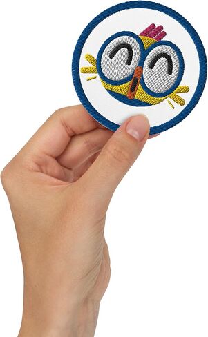 رقعة Lingokids بيلي المطرزة باللون الأبيض | 3 بوصات يمكن كيها أو خياطتها أو دبوس | ممتعة ومتينة | مزيج من القطن والبوليستر in Saudi Arabia