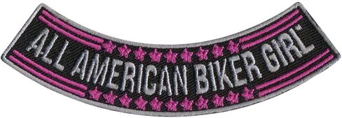 Hot Leathers All American Biker Girl 4" X 1" Bottom Rocker Patch PPM5104-4 Width x 1 Height Inches in Saudi Arabia
