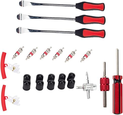 Cnonee1 Tire Lever Tool Spoons Set 24Pcs For Mountain Bike ATV Automobile Motorcycle Drop Forged Steel Red in Saudi Arabia